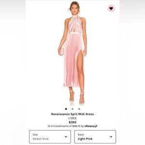 L’IDEE split midi dress in light pink